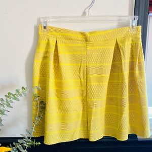 Bright yellow high wasted skirt